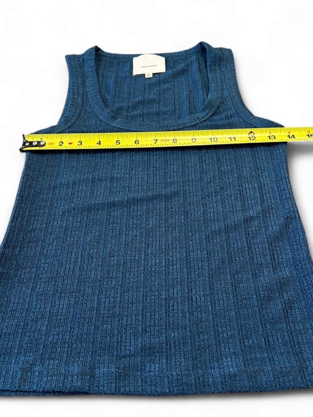 Reformation Teal Ribbed Tank Top - Picture 6 of 7